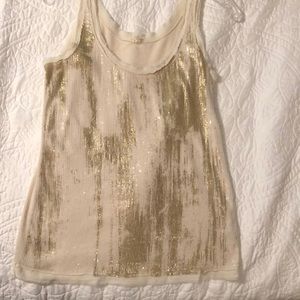 Gold J Crew tank top in great condition!